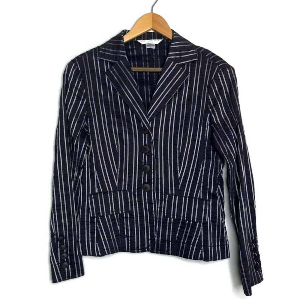 Bianca Nygard Petite Women’s Vintage Striped Blazer Size 6 Petite
